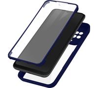 Étui Xiaomi Redmi 10C, dos transparent + pare-chocs en silicone - bleu