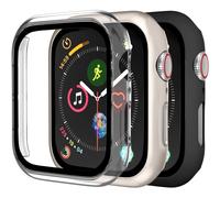 Étui XiHAMA compatible avec Apple Watch SE/6/5/4 + protection d'écran, coque rigide fine à protection intégrale, lot de 3