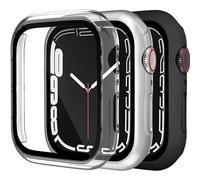 Étui XiHAMA compatible avec Apple Watch SE/6/5/4 + protection d'écran, coque rigide fine à protection intégrale, lot de 3