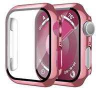 Étui XiHAMA2Pack avec protection d'écran intégrée en verre trempé, compatible avec Apple Watch Series 10. Coque rigide en polycarbonate pour une