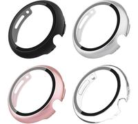 Étui XiHAMA4-Pack et protection d'écran en verre trempé compatibles avec Google Pixel Watch2/Pixel Watch