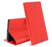 Etui Xperia XZ1 Housse folio cuir protection intégrale - rouge