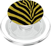 Étui zèbre Jaune Art de Motif Animalier PopSockets PopGrip pour MagSafe
