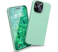 Étuipour iPhone 14 Pro Max, Étui durable respectueux de l'environnement Couverture naturelle Turquoise
