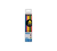 Etuis 6 crayons Milán Fluo bois noir