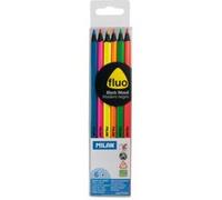 Étuis 6 crayons Milán Fluo bois noir Noir G