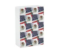 Étuis à cigarettes unisexes avec drapeaux du Mexique et des États-Unis, distributeurs et étuis portables et étanches pour une utilisation quotidienne.