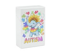 Étuis à cigarettes unisexes en forme d'éléphant, symbole de sensibilisation à l'autisme. Boîte à cigarettes portable et étanche pour un usage quotidien.