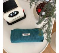 Étuis À Crayons En Velours Côtelé Mignons,Sac De Rangement Pour Cosmétiques,Rouge À Lèvres,Sacs À Main Pour Étudiants,Pochette De Rangement De Papeterie Scolaire,Sac Pour Stylos.Dark Green.4.5x7x20 C