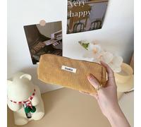 Étuis À Crayons En Velours Côtelé Mignons,Sac De Rangement Pour Cosmétiques,Rouge À Lèvres,Sacs À Main Pour Étudiants,Pochette De Rangement De Papeterie Scolaire,Sac Pour Stylos.Yellow.4.5x7x20 Cm