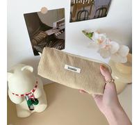 Étuis À Crayons En Velours Côtelé Mignons,Sac De Rangement Pour Cosmétiques,Rouge À Lèvres,Sacs À Main Pour Étudiants,Pochette De Rangement De Papeterie Scolaire,Sac Pour Stylos.Apricot.4.5x7x20 Cm