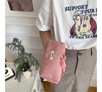 Étuis À Crayons En Velours Côtelé Mignons,Sac De Rangement Pour Cosmétiques,Rouge À Lèvres,Sacs À Main Pour Étudiants,Pochette De Rangement De Papeterie Scolaire,Sac Pour Stylos.Pink.4.5x7x20 Cm