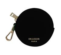 Étuis Coloré Ecouteurs & Clés DRAEGER Paris - Format Mini - Accroche Mousqueton - Etui de Rangement - Polyuréthane recyclé - Convient pour Le sopping, Voyages, activités - 7 x 2 x 7 cm - Noir