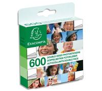 Etuis de 600 autocollants double face - Blanc