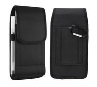 Étuis de Ceinture pour Téléphones Portables, Pochette Telephone Portable Ceinture Clip de Ceinture et Porte-Stylo Housse Porte-Cartes en Nylon pour iPhone, Samsung Galaxy, Huawei, Xiaomi (Noir)