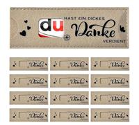 Étuis en feutre pour chocolats - "Vous méritez un gros merci" - Lot de 12 emballages cadeaux pour enseignants, collègues, aides et clients - Sans chocolat inclus