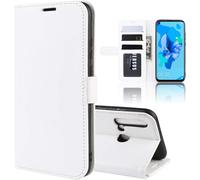 Étuis Huawei Etui À Rabat Horizontal En Cuir À Texture Unique R64 For Huawei P20 Lite 2019 / Nova 5i, Avec Porte-Cartes Et Porte-Cartes Étuis Huawei Couleur : Blanc