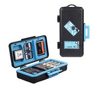 Étuis pour Carte Mémoire de la Batterie de Caméra, LENSGO D950 Boîte de Rangement pour Carte de Batterie pour Caméra Compact pour 3 Batteries de Caméra 6 Cartes SD 3 Cartes CF ou 3 Cartes XQD (Bleu)