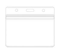 Étuis pour cartes d'identité horizontaux pour professionnels de bureau, porte-badges transparents avec fermeture éclair refermable, carte
