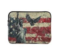 Étuis pour ordinateur portable de 13 à 14 pouces, motif drapeau des présidents américains et Lady Liberty, housse d'ordinateur avec fermeture éclair pour homme et femme