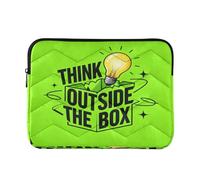 Étuis pour ordinateur portable de 13 à 14 pouces - Slogan élégant et inspirant : Think Outside The Box, sacs d'ordinateur avec fermeture éclair pour voyage de travail