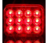 ETUKER 1x Feu Antibrouillard Rouge LED 12v Brouillard de Remorque Imperméable ECE Feux Remorque pour Voiture Caravane RV