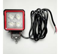 ETUKER 1x Phare de Travail LED 12V 24V 4leds 12W avec Câble 2Meters LED Phare de Tracteur Etanche pour Moto Voiture Agricole