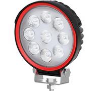 ETUKER 1x Phare de Travail LED 12V 24V 9leds 27W Projecteur Longue Portée Feu Antibrouillard Etanche pour Tracteur Offroad SUV ATV