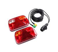 ETUKER 2PCS Kit Feu Arrière Remorque, 12V Feux Arriere Remorque De Lumière, Avec 13 Broches Prise 2pcs 5,5 M De Long 5 Broches Câbles, Convient Pour RV/Camions/Caravanes/Voiture/Feux Arrière