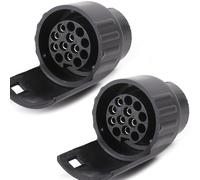 ETUKER 2X Adaptateur de Remorque 7 Broches vers 13 Broches,Convertisseur de Prise Remorque 7 à 13 Broches pour Voiture, Camping
