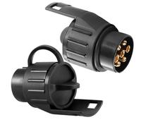 ETUKER 2X Convertisseur de Prise Remorque 7 à 13 Broches Adaptateur Fiche Attelage 7 vers 13 Broches pour Camion Caravane