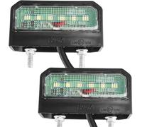 ETUKER 2x Éclairage Plaque Immatriculation LED Blanche Froide 12V 24V ECE Etanche Feux Arrière de Plaque d’Immatriculation pour Remorque