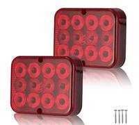 ETUKER 2x Feu Antibrouillard Rouge LED 12v Brouillard de Remorque Imperméable Homologué E Feux Arriere pour Remorque Voiture Caravane RV