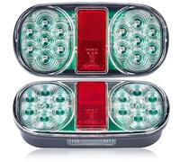 ETUKER 2x Feux Arrière pour Remorque LED 12V 5Fonctions Éclairage Feu Arrière Remorque Etanche CE pour Tracteur Véhicule Agricole