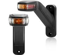 ETUKER 2x Feux de Gabarit LED 12V-24V Feux de Position Latéraux Orange Blanc Rouge Feu Arriere pour Remorque