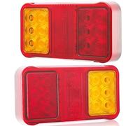 ETUKER 2x Feux de Remorque Led 12/24V 4Fonctions Feu Arrière RemorqueÉclairage Remorque Etanche ECE R10 EMC