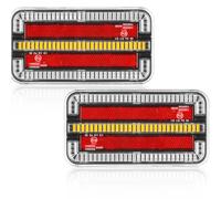 ETUKER 2x Feux de Remorque Led 12/24V 4Fonctions Feu Arrière RemorqueÉclairage Remorque Etanche ECE R10 EMC