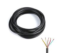 ETUKER 5 Broches 10m câble de remorque, câble de Voiture Rond, câble de Fil Automobile à 5 noyaux, 12AMP 0.65mm², pour remorques Caravane LED Feux arrière câblage Connexion
