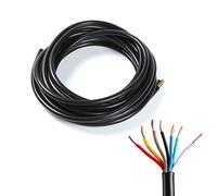 ETUKER 7 Broches 5m câble de remorque, câble de Voiture Rond, câble de câble Automobile 7 noyaux, 12AMP 0.65mm², pour remorques Caravane LED Feux arrière câblage Connexion