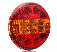 ETUKER Feu arrière LED rond pour remorque de camion Hambourg Feu stop étanche 10 ~ 30 V pour remorque, camion, caravane ou van