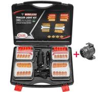 ETUKER Feux Arrière de Remorque Sans Fil LED Kit Éclairage Arrière Magnétique Rechargeable Batterie Feu de Position Avant Caravane Feu Arrière Wireless Étanche E9