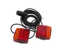 ETUKER Kit de feux arrière LED magnétiques 12 V avec lampe de plaque d'immatriculation, avec câble magnétique de 7,5 m et prise à 7 broches, pour caravane/camion/camping-car/remorque (20 ampoules LED)