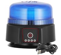 ETUKER LED Gyrophare Magnétique Bleu Sans Fil Rechargeable Batterie 2Flashs Lumineux Aimant Gyrophare