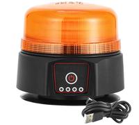 ETUKER LED Gyrophare Magnétique Jaune Sans Fil Rechargeable Batterie 2Flashs Lumineux Clignotant Ramp
