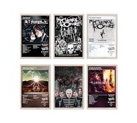 ETULLE My Chemical Romance Lot de 6 affiches de couverture d'album de groupe de rock pour chambre - Impression HD - Décoration murale musicale - Pour fille et garçon - Décoration de dortoir - 20,3 x
