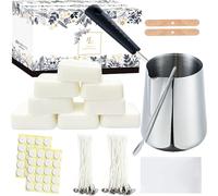 ETUOLIFE Kit de Fabrication de Bougies de Cire Bricolage, Inclus Cire Soja, Pot de Fabrication, Papier Magique, Mèches de Bougie-Kit pour Faire des Bou gies Adulte Débutants à Avancés