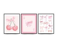 ETVISO Preppy Lot de 3 impressions d'art mural tendance pour chambre de fille, chambre de fille, salon, 20,3 x 25,4 cm (sans cadre)