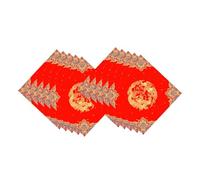 Etyldya 20 Pièces Papier Doufang Rouge Xuan Décor Nouvel an Chinois Papier Fu Caractère Calligraphie DIY Écriture Festive Dragon Motif Matériau Xuan Adapté Po, 45cmx45cm