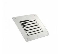 Etyldya 6 Pièces Grille de Ventilation Aération Grille Sortie Conception Carrée à Lamelles pour Circulation D'Air Fiable Acier 316 Marin Adaptée A, 2 pièces