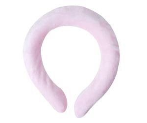 Etyldya Anneau Chauffant Cervical Chauffe-nuque Réutilisable Coussin Chauffant Constant Tour de Cou Chauffant Portable PVC TPU Doux Thermique pour D, Rose Lotus